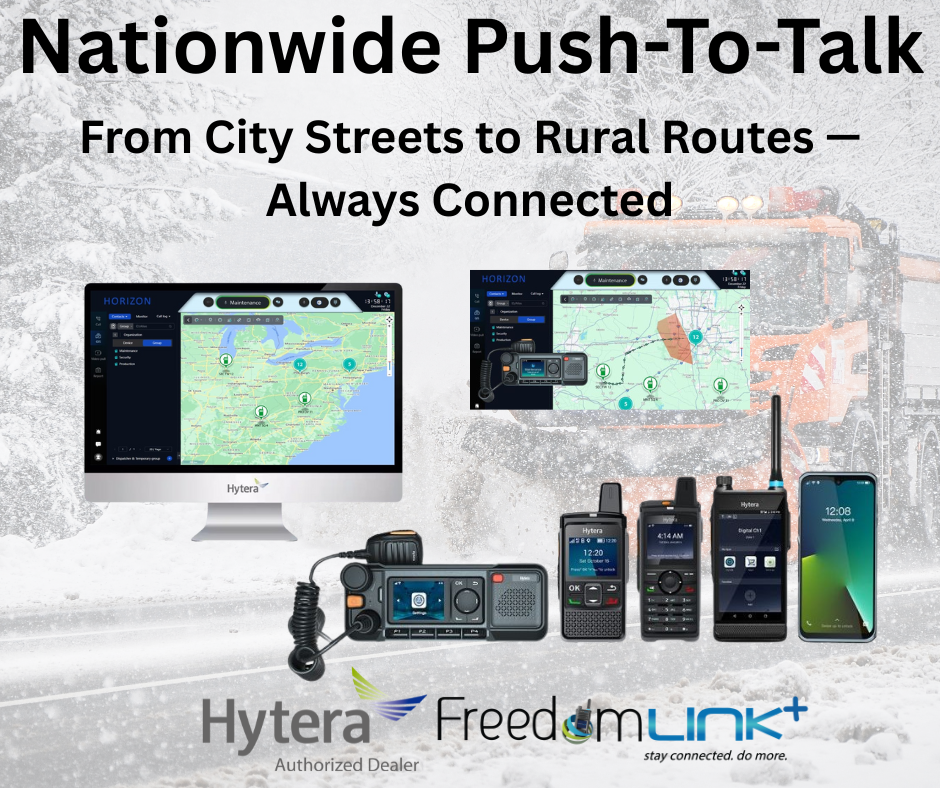 Keep Your Snowplow Crews Connected with Hytera Horizon Nationwide Push-to-Talk